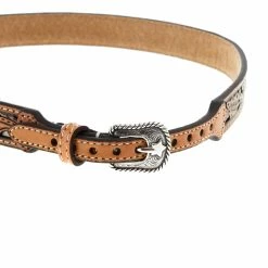 MF 3/4in. Floral Tooled With White Underlay Hat Band -NRS World Sales 0275205 03