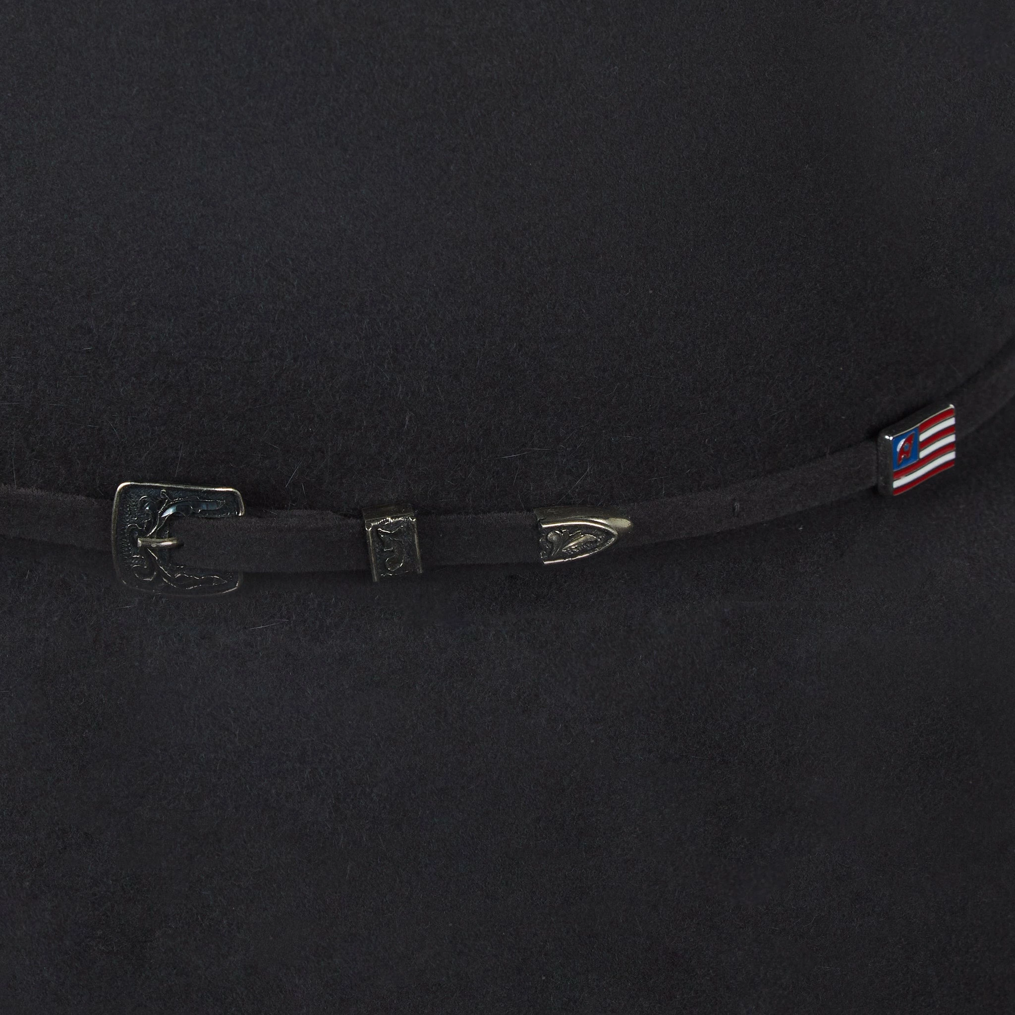 American Hats AHC 100X Steel Self Band 4 1/4in. Brim Open Crown Felt Cowboy Hat - Image 2