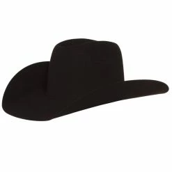 Jw Brooks Custom Hats B Black 50X 4 1/2in. Brim Open Crown Felt Cowboy Hat