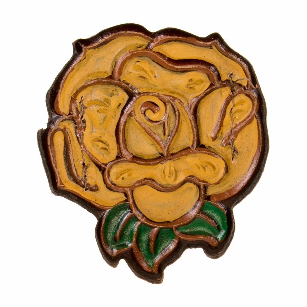Double J Yellow Rose Hat Brooch