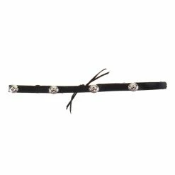 Austin Accent Inc. Black Leather Tie Hat Band With Oval Conchos