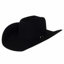 Rodeo King Black 5X Self Band 4 1/4in. Brim Open Crown Felt Cowboy Hat