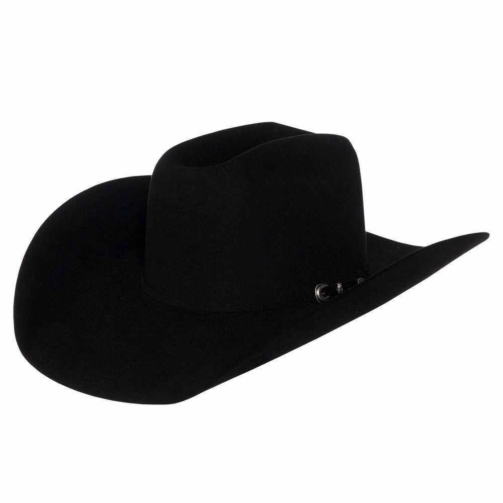 Rodeo King Black 5X Self Band 4 1/4in. Brim Open Crown Felt Cowboy Hat