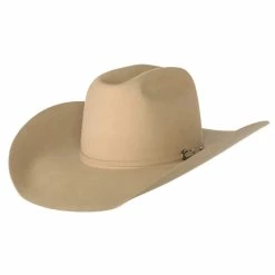 Rodeo King 10X Buckskin 4 1/2in. Brim Self Band Felt Cowboy Hat