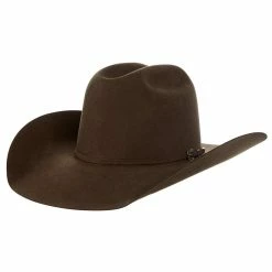 AHC Pecan 100X Self Band 4 1/4in. Brim Felt Cowboy Hat