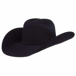 American Hats AHC 40X Rancher Crease Black Self Band 4 1/2in. Brim Felt Cowboy Hat