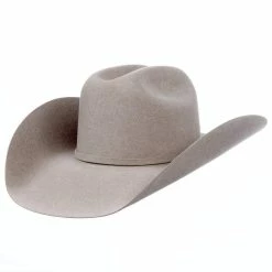 American Hats AHC 40X Rancher Crease Natural 4 1/2in. Brim Felt Cowboy Hat