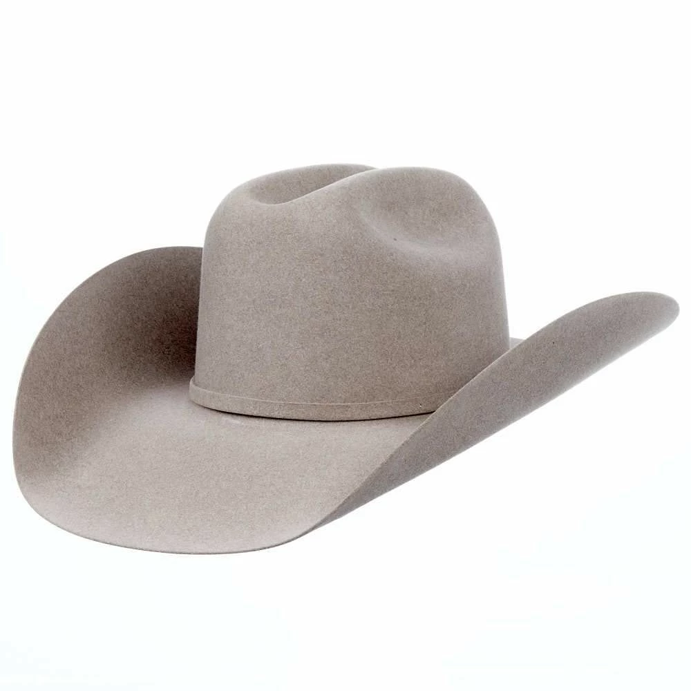 American Hats AHC 40X Rancher Crease Natural 4 1/2in. Brim Felt Cowboy Hat 3 American Hats AHC 40X Rancher Crease Natural 4 1/2in. Brim Felt Cowboy Hat