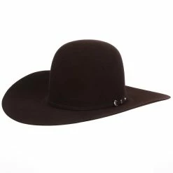 Rodeo King 10X Black Cherry 4 1/2in. Brim Self Band Open Crown Felt Cowboy Hat