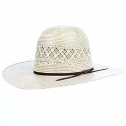 M&F Twister 20X Shantung Two Tone 4in. Brim Straw Hat