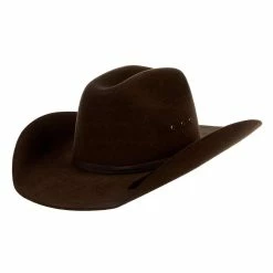 M&F Twister Chocolate Youth Felt Hat Precreased