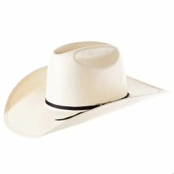 American Hats AHC 5604 2 Cord Black Band 4in. Brim Open Crown Straw Cowboy Hat