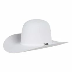 American Hats AHC 6X White 2 Cord White Band 4 1/4in. Brim Felt Hat