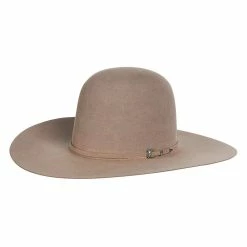 Rodeo King Natural 100X Self Band 4 1/2in. Brim Open Crown Felt Cowboy Hat