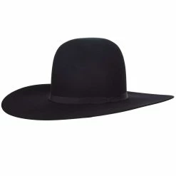 Rodeo King 7X Black 4 /2in Brim Open Crown Felt Cowboy Hat