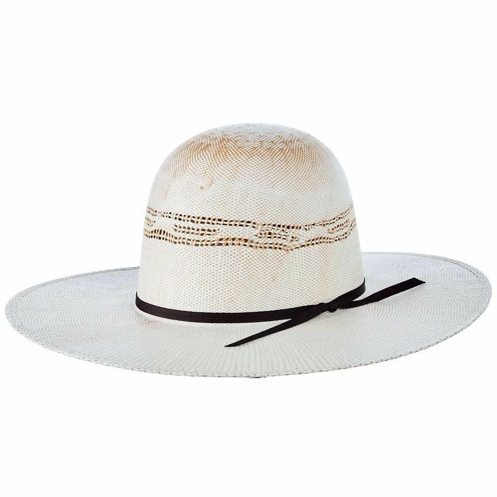 Youth Twister Ivory And Tan Bangora Straw Hat