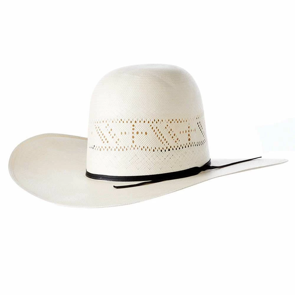 Rodeo King Ivory Cross Open Crown 4 1/2in. Brim Straw Cowboy Hat
