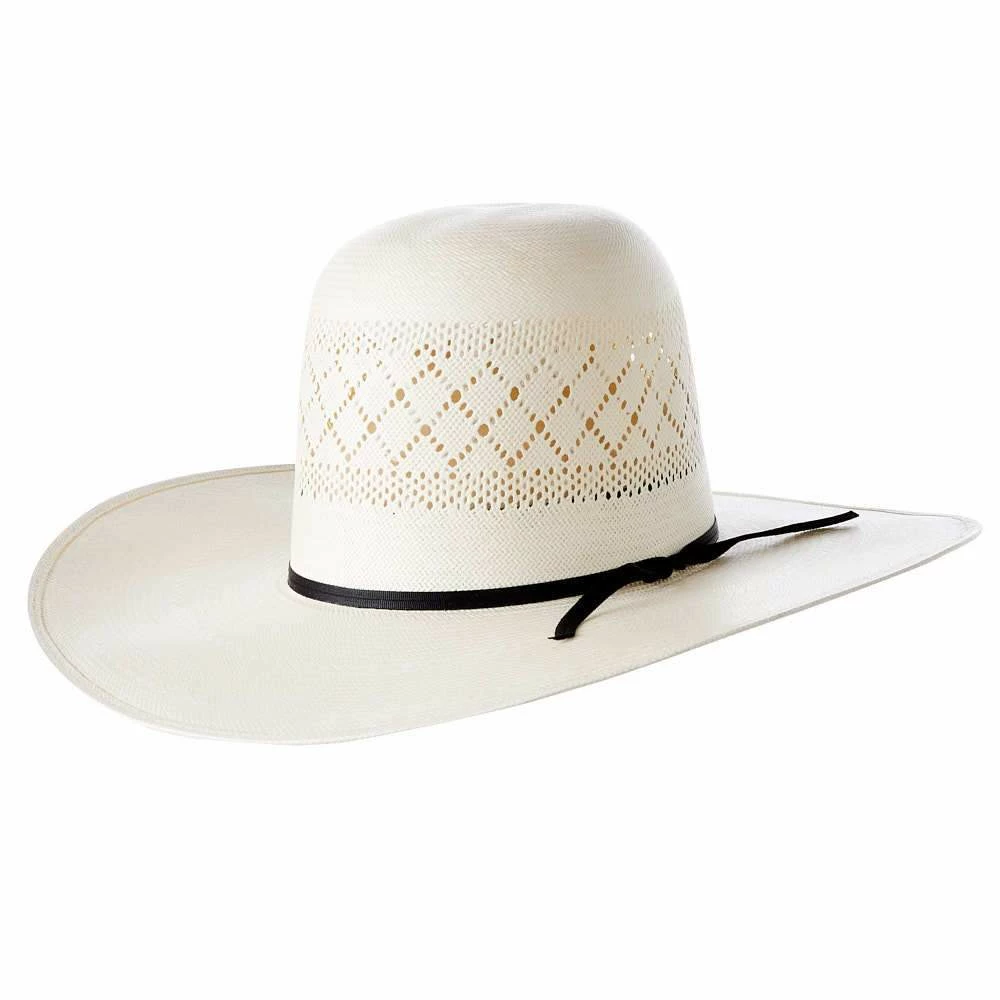 Rodeo King Ivory Double Diamond Open Crown 4 1/2in. Brim Straw Cowboy Hat 3 Rodeo King Ivory Double Diamond Open Crown 4 1/2in. Brim Straw Cowboy Hat