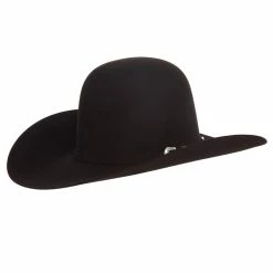 American Hats AHC 10X Black Cherry Self Band 4 1/4in. Brim Round Oval Open Crown Felt Cowboy Hat