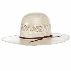 American Hats AHC 1011 Two Tone Vented Tan And Ivory 4 1/4in. Brim Round Oval Open Crown Cowboy Hat