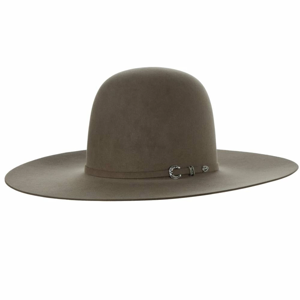 Resistol 30x Rough N Ready Natural 4 1/2 Inch Brim Open Crown Felt Cowboy Hat