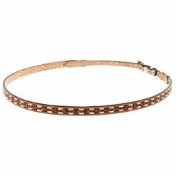 MF Brown Tooled Band With Laced Edge Hat Band