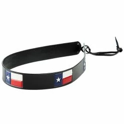 Austin Accent Inc. Leather Texas Flag Hat Band