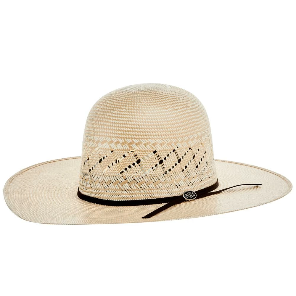 NRS 20X Two Tone With Diamond Vent 4 1/4 Inch Brim Open Crown Straw Cowboy Hat