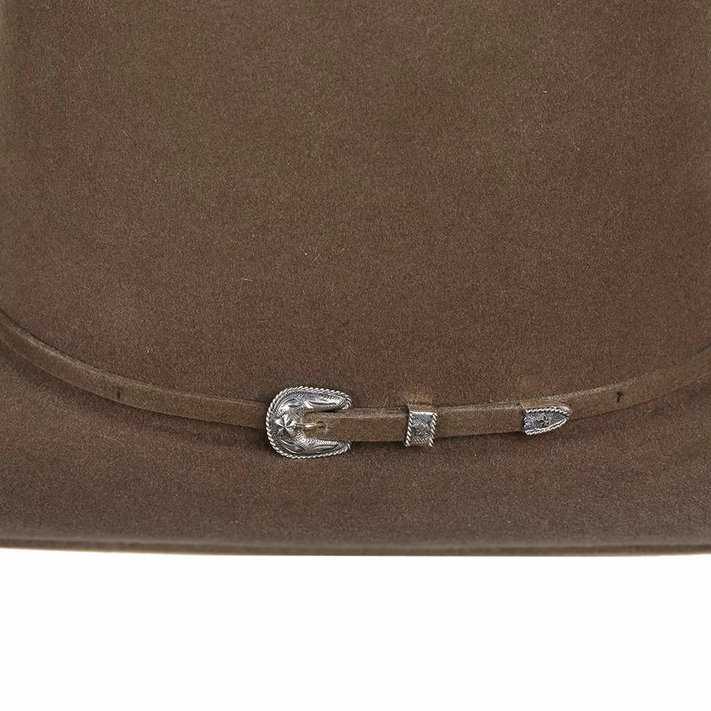 American Hats 200x Pecan 4 /4in. Brim Felt Open Crown Cowboy Hat - Image 2