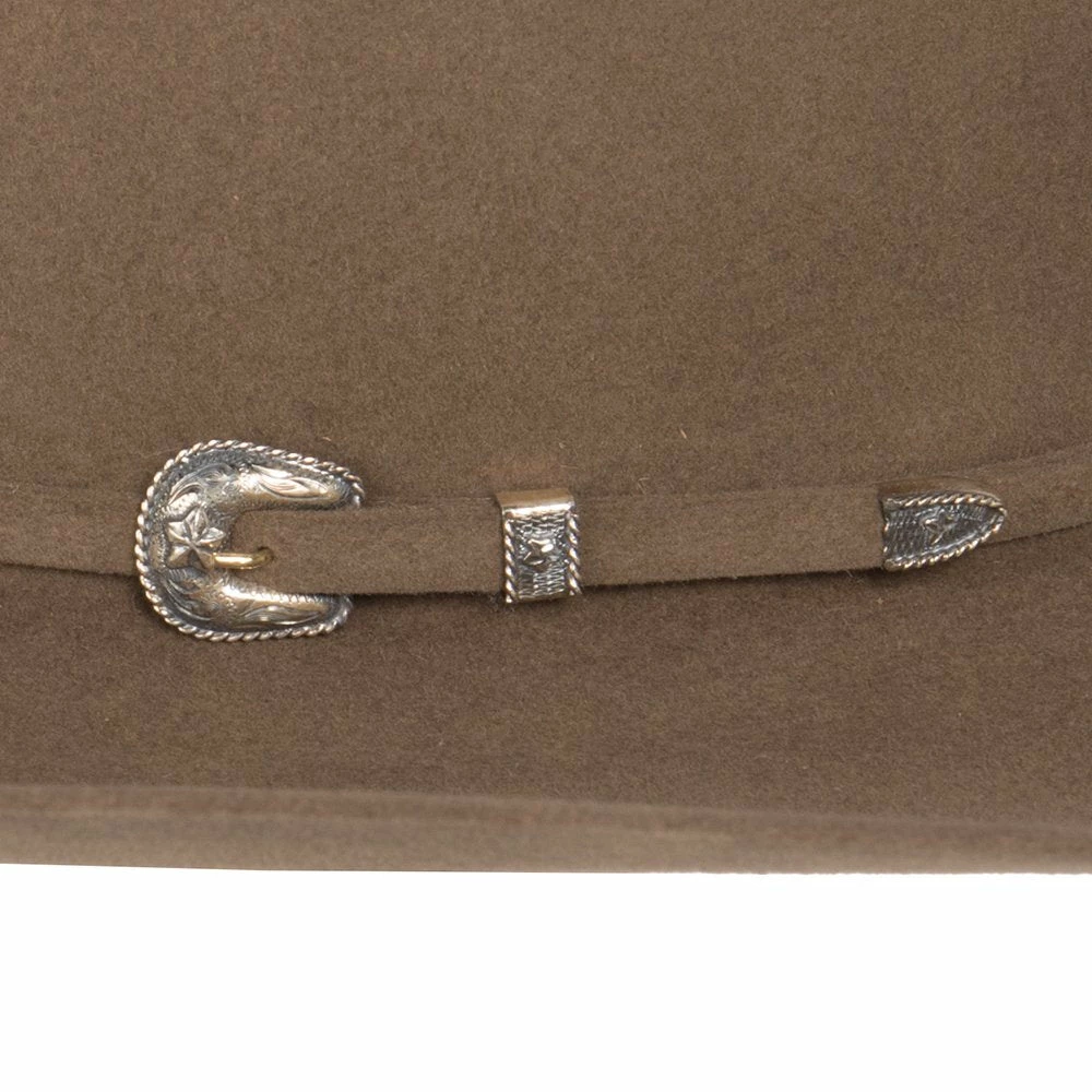 American Hats 200x Pecan 4 /4in. Brim Felt Open Crown Cowboy Hat - Image 3
