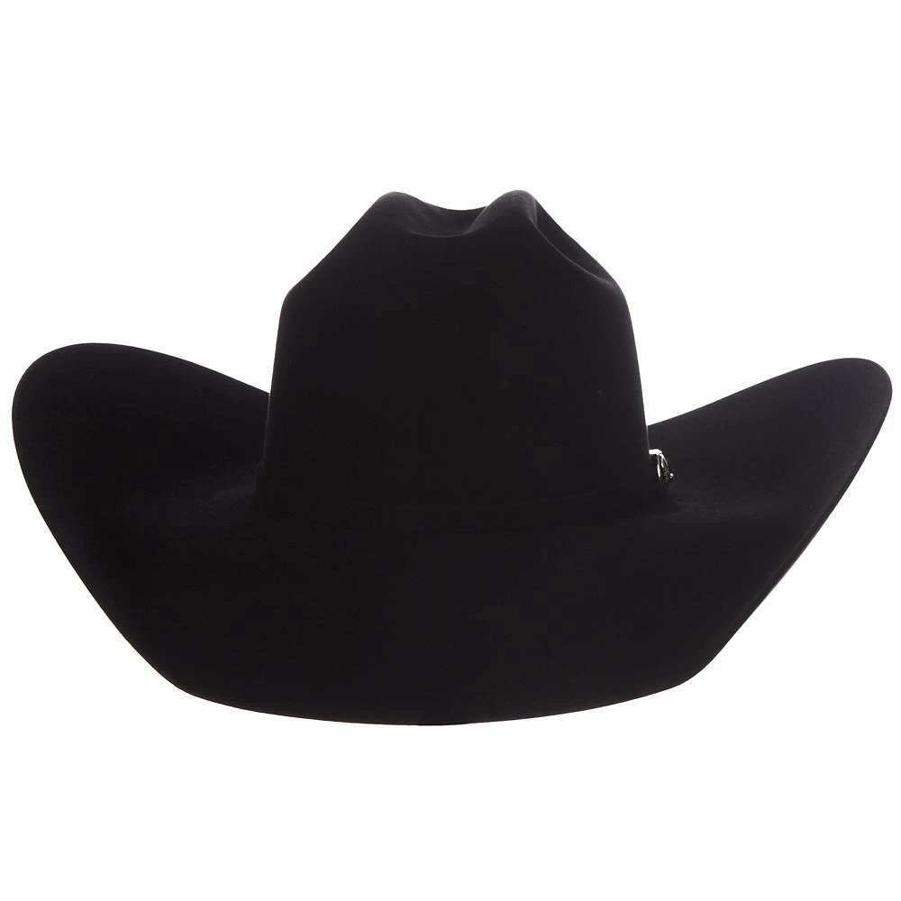 American Hats 20X Black Self Band Open Crown 5in. Brim Felt Cowboy Hat - Image 2