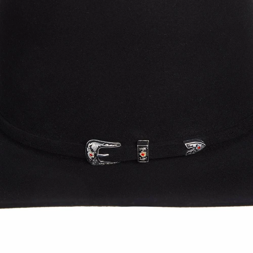 American Hats 20X Black Self Band Open Crown 5in. Brim Felt Cowboy Hat - Image 5
