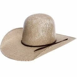 Rodeo King 3 Tone Open Crown 4-1/2in. Brim Straw Cowboy Hat