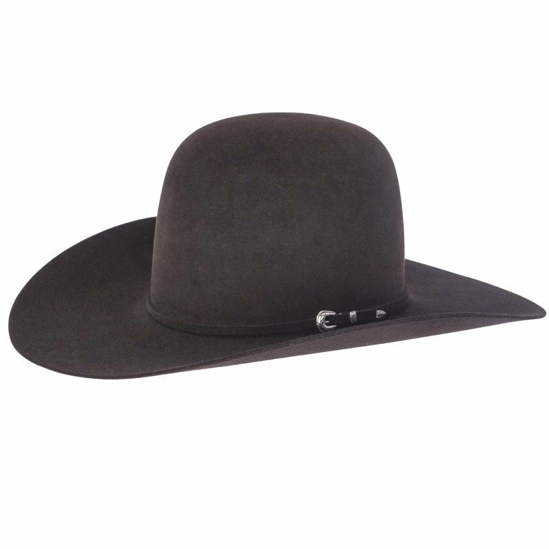 Rodeo King 7X Black Open Crown Felt Cowboy Hat 3 Rodeo King 7X Black Open Crown Felt Cowboy Hat