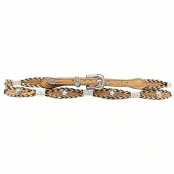 M&F Scalloped Horsehair Edge & Star Conchos Hat Band