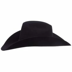 American Hats AHC 40X Rancher Crease Black Self Band 4 1/2in. Brim Felt Cowboy Hat 8 American Hats AHC 40X Rancher Crease Black Self Band 4 1/2in. Brim Felt Cowboy Hat -NRS World Sales 40XRCBLKS45 3