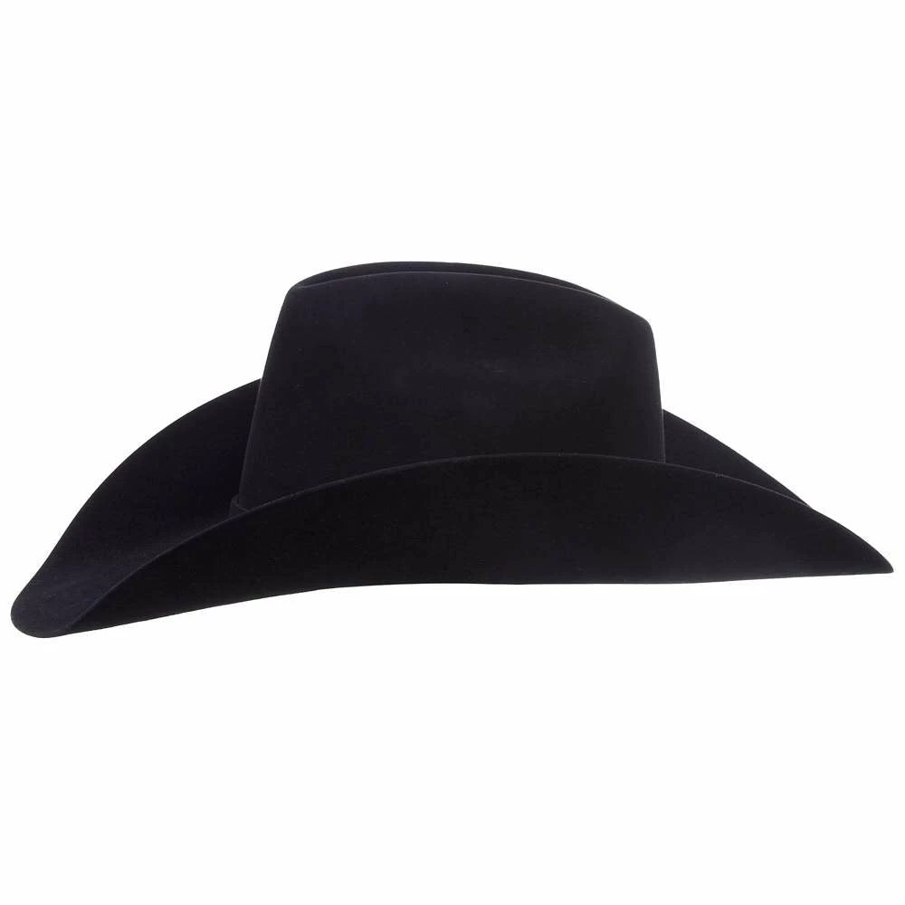 American Hats AHC 40X Rancher Crease Black Self Band 4 1/2in. Brim Felt Cowboy Hat 5 American Hats AHC 40X Rancher Crease Black Self Band 4 1/2in. Brim Felt Cowboy Hat - Image 3