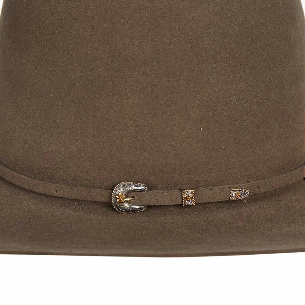 American Hats 500X Pecan 4 /4in. Brim Open Crown Felt Cowboy Hat - Image 2