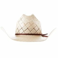 American Hats AHC 5050 Rancher Drilex 4 1/4in. Brim 2 Cord Chocolate Band Straw Cowboy Hat 9 American Hats AHC 5050 Rancher Drilex 4 1/4in. Brim 2 Cord Chocolate Band Straw Cowboy Hat -NRS World Sales 5050RC2CCHOC42 4