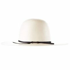 American Hats AHC 5604 2 Cord Black Band 4in. Brim Open Crown Straw Cowboy Hat -NRS World Sales 5604S2CBLK4 2