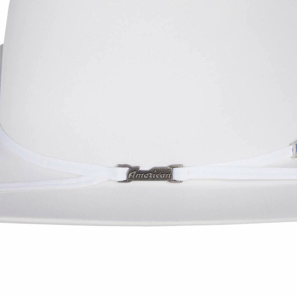 American Hats AHC 6X White 2 Cord White Band 4 1/4in. Brim Felt Hat - Image 2