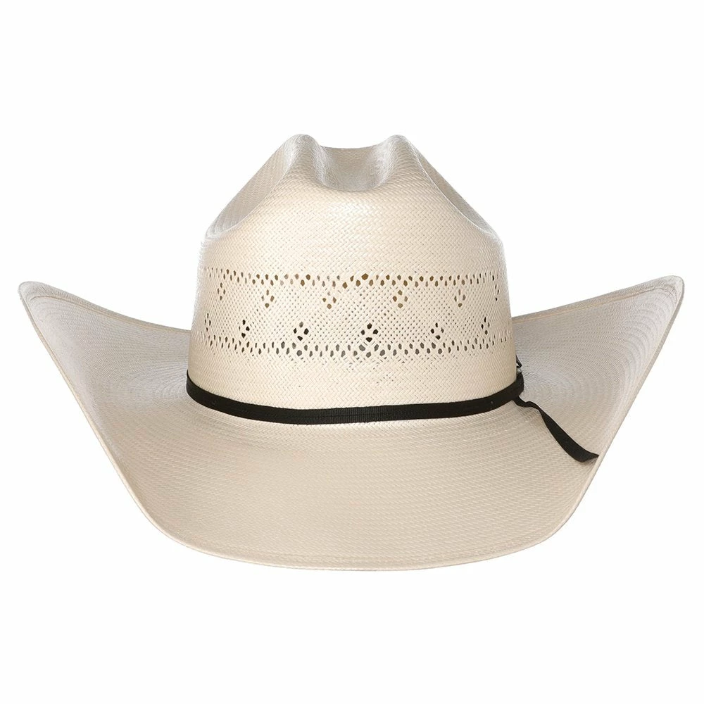American Hats Fancy Vent Ivory Rancher Crease Straw Cowboy Hat 4 American Hats Fancy Vent Ivory Rancher Crease Straw Cowboy Hat - Image 2