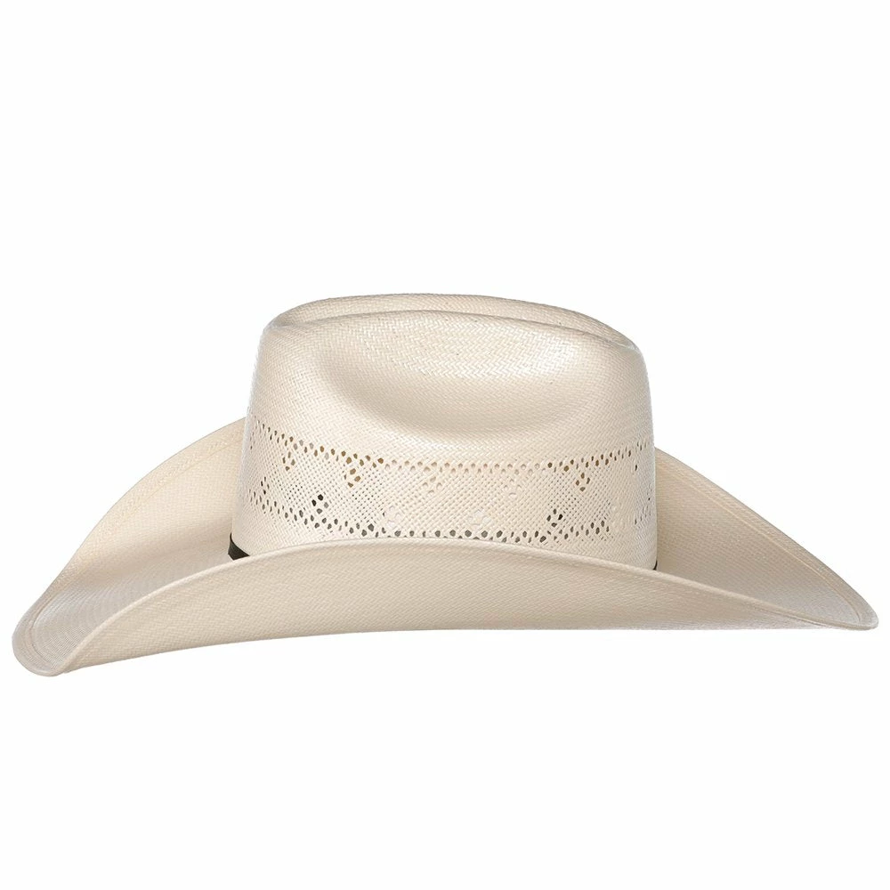 American Hats American Hat Co Fancy Vent Ivory Rancher Crease Straw Cowboy Hat 5 American Hats American Hat Co Fancy Vent Ivory Rancher Crease Straw Cowboy Hat - Image 3
