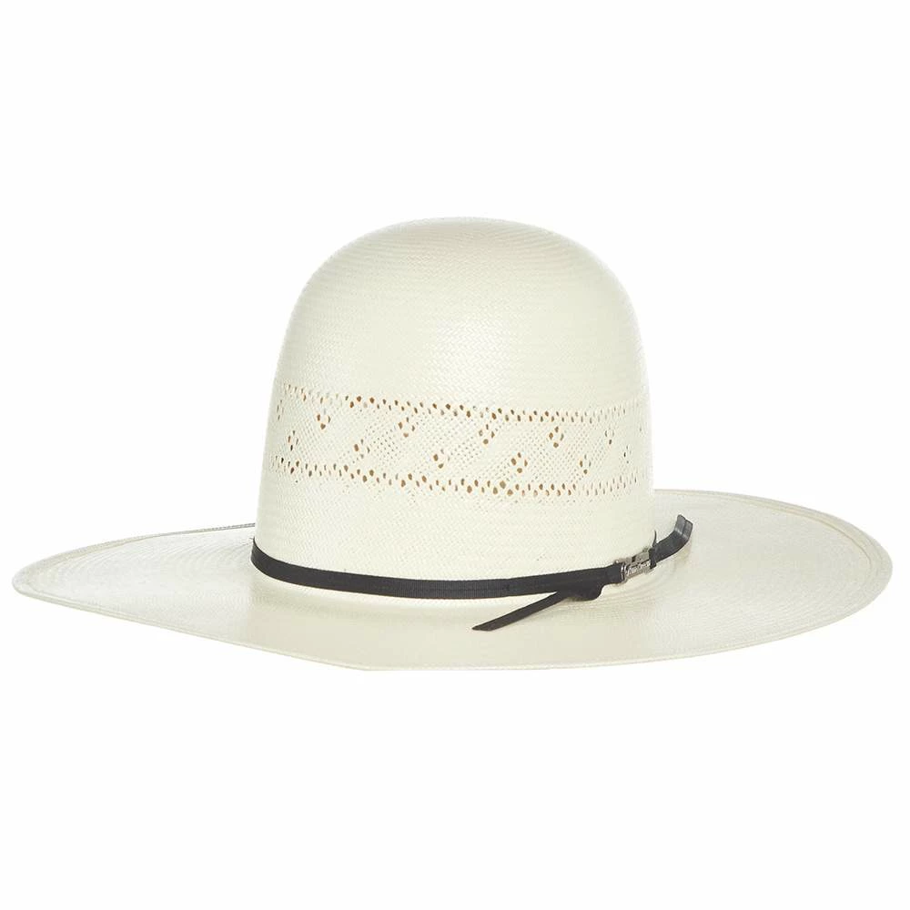 American Hats Solid Weave Fancy Vent 4in. Brim Straw Cowboy Hat - Image 3