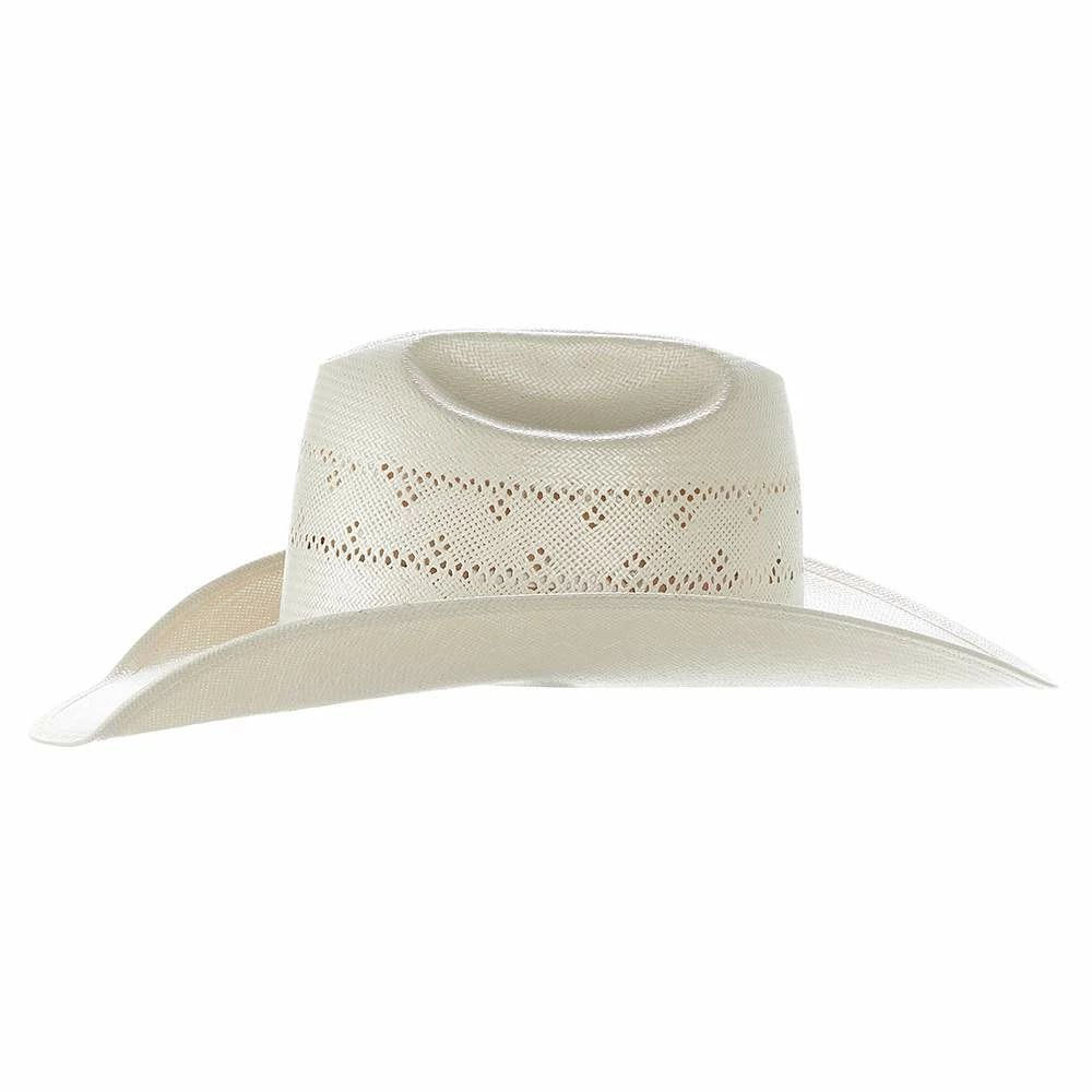 American Hats Solid Weave Fancy Vent 4in. Brim Straw Cowboy Hat - Image 4