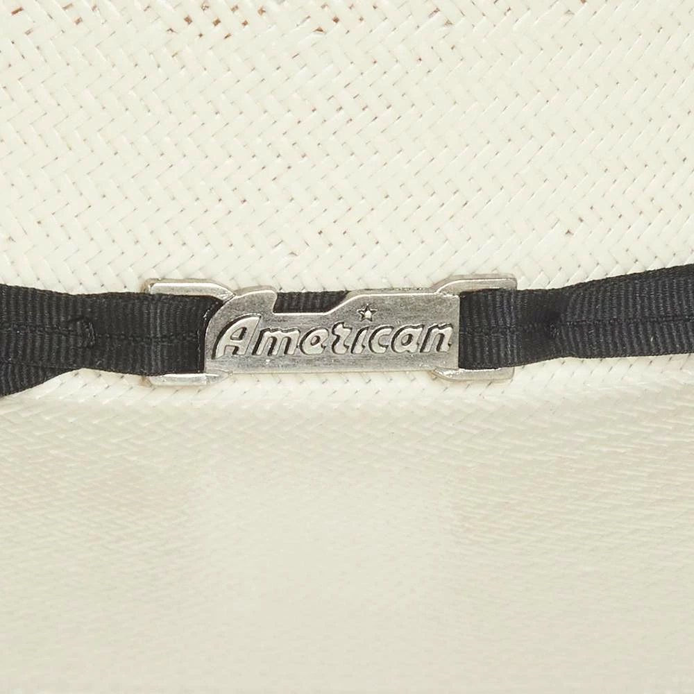 American Hats Solid Weave Fancy Vent 4in. Brim Straw Cowboy Hat - Image 5