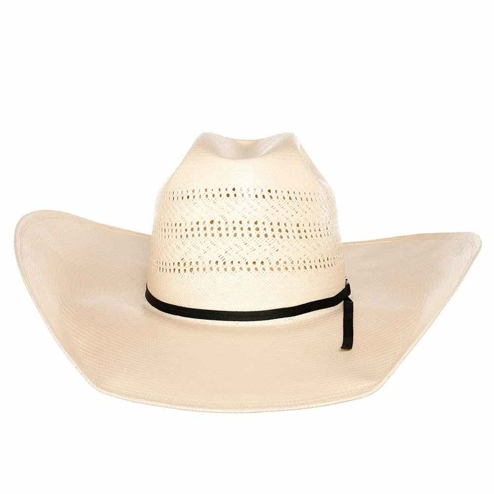 American Hats Triple Fancy Vented Ivory 5in. Brim Straw Hat - Image 2