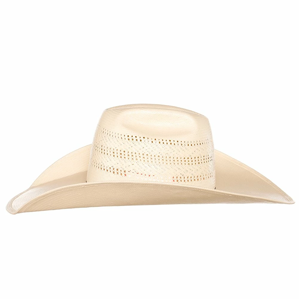 American Hats Triple Fancy Vented Ivory 5in. Brim Straw Hat - Image 3