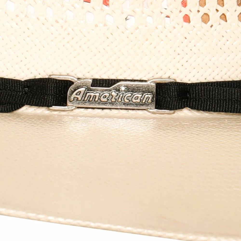 American Hats Triple Fancy Vented Ivory 5in. Brim Straw Hat - Image 4