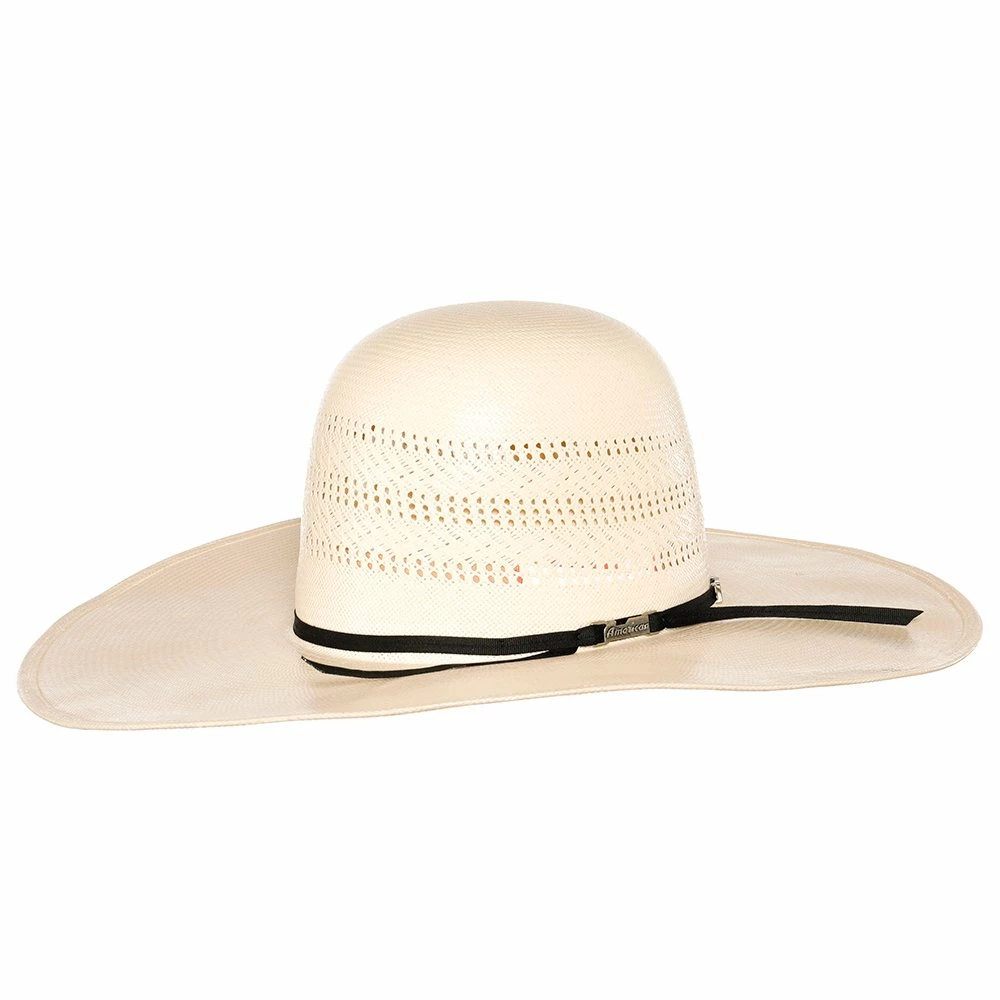 American Hats Triple Fancy Vented Ivory 5in. Brim Straw Hat - Image 5